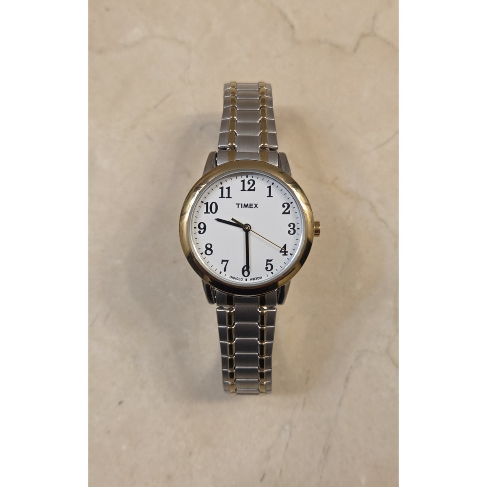Excellent Timex Women's Easy Reader Two-Tone Expansion Band Watch New Battery
